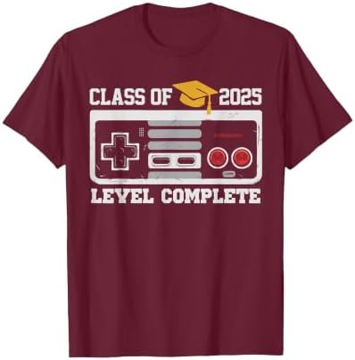 Class of 2025 Level Complete Video Gamer Senior Graduation T-Shirt by Unknown