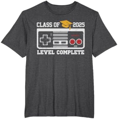 Class of 2025 Level Complete Video Gamer Senior Graduation T-Shirt by Unknown