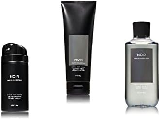 Bath and Body Works Noir Men's Collection 3 Piece Set Includes 3.7 oz Deodorizing Body Spray, 8 oz Ultra Shea Body Cream, 10 oz 2-IN-1 Hair & Body Wash by Unknown