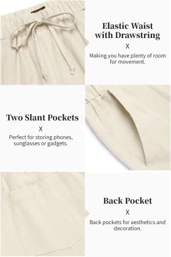 COOFANDY Men’s 2 Piece Cotton Linen Set Casual Beach Outfits Long Sleeve - Image 5