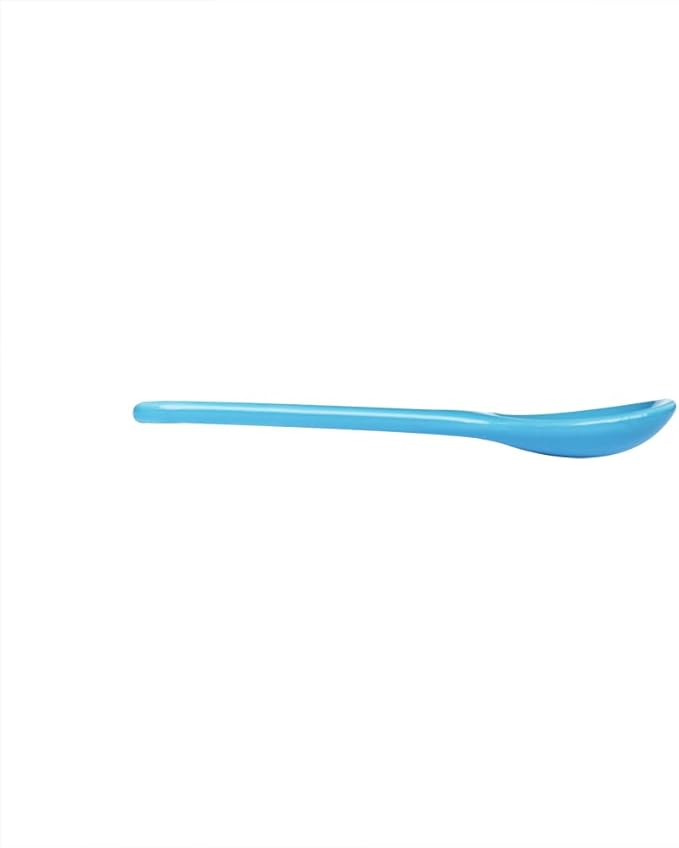 Light Blue 6 pcs Porcelain Egg Spoons Ceramic Spoons 4.7 inch Coffee Dessert Yogurt Tea Milky Tea