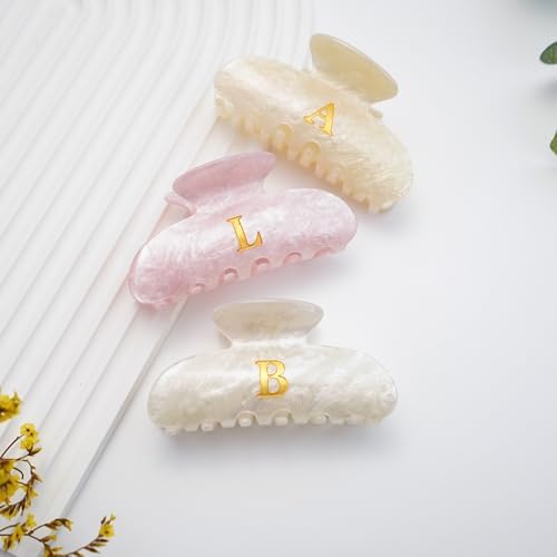 Initial Cute Hair Clips - White Letter Elegant Hair Claw Clips, Fashion Glitter Claw Clips Durable Hair Clips, Wedding Gift, Bridesmaid Gifts, Birthday Gifts, Christmas Gift, Letter J - Image 6