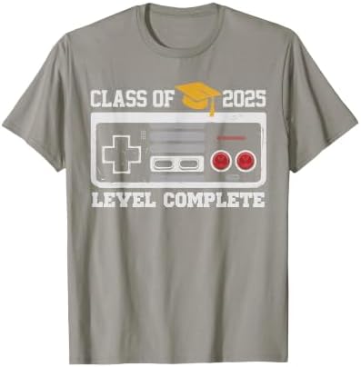Class of 2025 Level Complete Video Gamer Senior Graduation T-Shirt by Unknown