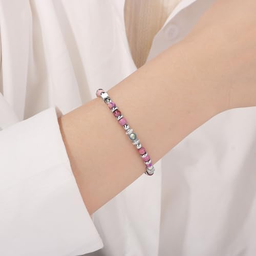 Gifts for Women Moonstone Bracelet, Amazonite Imperial Jasper Bracelets - Image 2