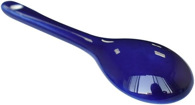 Dark Blue 6 pcs Porcelain Egg Spoons Ceramic Spoons 4.7 inch Coffee Dessert Yogurt Tea Milky Tea