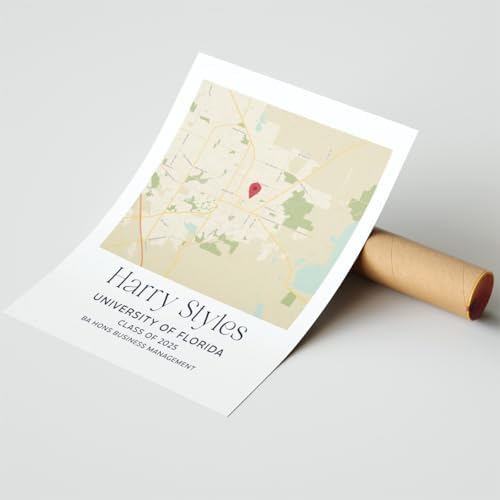 Customized College Map Graduation Gift, Personalized Grads Gifts For Her, High School, College, University Map Print For Son, Custom Grad Gift For Him Design 7 - Image 5