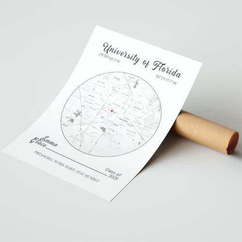 VIRAGIL Personalized Map Print College Graduation Gift For Son, High School Graduation Map For Daughter From Mom and Dad, Grads Class of 2026 Sign Room Décor, Custom Gift For Friends Design 2 - Image 5