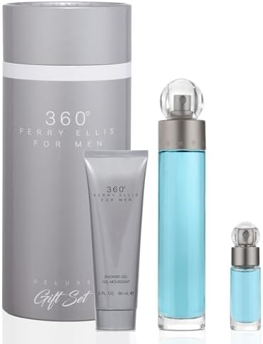 Perry Ellis 360° for Men 3-Piece Gift Set, EDT, Mini EDT & Shower Gel by PerryEllis
