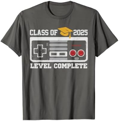 Class of 2025 Level Complete Video Gamer Senior Graduation T-Shirt by Unknown