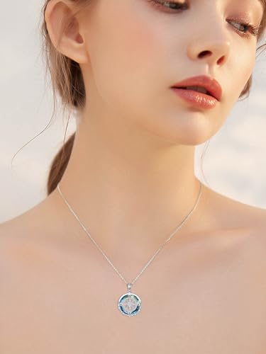 TOUPOP Graduation Gift for Her 925 Sterling Silver Compass Necklace Inspirational Jewelry for Daughter Niece Girlfriend Sister College High School Student Birthday Christmas Travel Present - Image 3