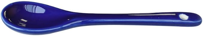 Dark Blue 6 pcs Porcelain Egg Spoons Ceramic Spoons 4.7 inch Coffee Dessert Yogurt Tea Milky Tea