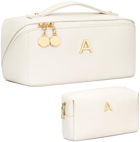 Initial Makeup Bag Personalized Gift for Women Teen Girls by Unknown
