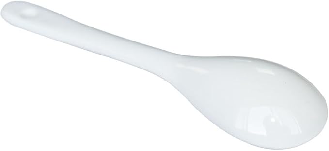 White 6 pcs Porcelain Egg Spoons Ceramic Spoons 4.7 inch Coffee Dessert Yogurt Tea Milky Tea