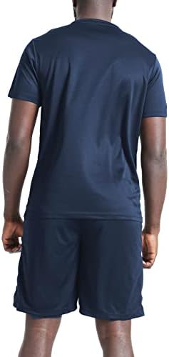 BUYJYA Men's Workout Clothes Athletic Shorts Shirt Set 3 Pack Basketball Football Training Running Gym Christmas gifts - Image 4