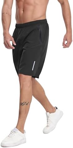BUYJYA 5 Pack Men's Athletic Gym Shorts Set Workout Basketball Running Elastic Waist with Zipper Pocket Gift - Image 6