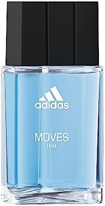 Adidas Moves Him Eau de Toilette 1 fl oz (Pack of 1), Notes of Green Apple, Cedarwood, Musk, Men's Fragrance, Long Lasting, Sporty Fragrance, Travel Size by adidasfragrance
