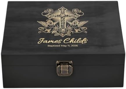 Personalized Baptism Keepsake Box, Christening & First Communion Gift by ENGRAVEMYMEMORIES