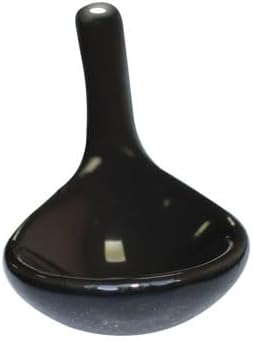 Black 6 pcs Porcelain Egg Spoons Ceramic Spoons 4.7 inch Coffee Dessert Yogurt Tea Milky Tea