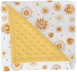 Watercolor Boho Suns Baby Blankets for Girl Boy Tribal Sun Totem Soft Mink Dotted Backing Double Layer Swaddle Receiving Blanket Summer Golden Sun Bed Throws for Newborn Infant Toddler Nursery 30x40 by GrowhappyGrowhealthy