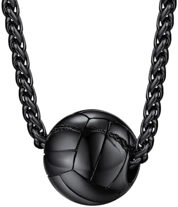FaithHeart Sports Necklace for Men Women, Stainless Steel Gold Plated 3D Football/Soccer/Basketball/Volleyball Pendant Jewelry with Delicate Gift Packaging by FaithHeart