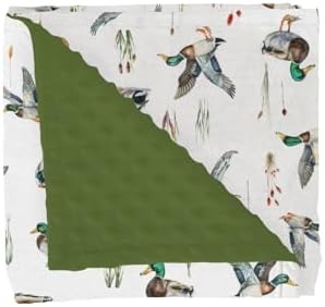 Watercolor Mallard Ducks Baby Blankets for Girl Boy Duck Hunting Soft Mink Dotted Backing Double Layer Swaddle Receiving Blanket Wild Ducks Birds Nursery Bed Throws for Newborn Toddler Crib 30x40 by GrowhappyGrowhealthy