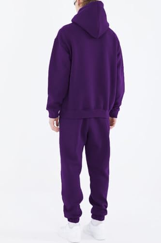 HHGKED Men's Sweatsuits 2 Piece Outfits Baggy Travel Vacation Fashion Clothes Casual Hoodie Jogging Track suits Sets - Image 3
