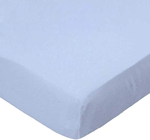 SheetWorld Fitted 100% Cotton Flannel Moses Basket Sheet 13 x 27, Flannel FS4 - Blue, Made in USA by SHEETWORLD.COM