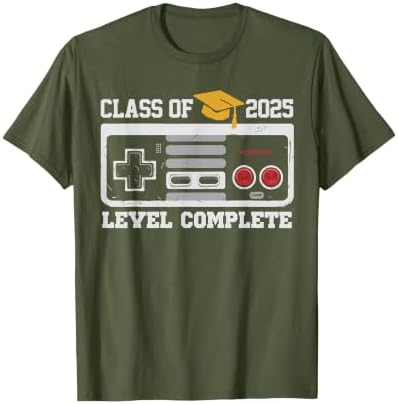 Class of 2025 Level Complete Video Gamer Senior Graduation T-Shirt by Unknown