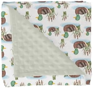Cute Mallard Ducks Baby Blankets for Girl Boy Wild Duck Lake Soft Mink Dotted Backing Double Layer Swaddle Receiving Blanket Hunting Ducks Birds Bed Throws for Newborn Infant Toddler Nursery 30x40 by GrowhappyGrowhealthy