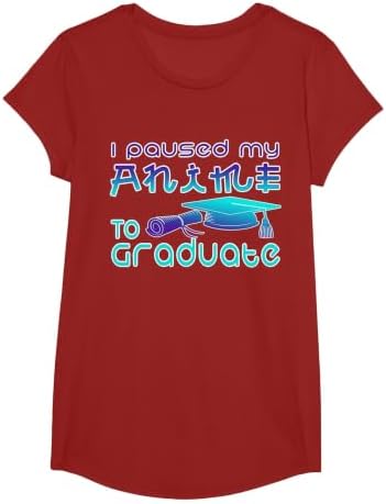 Anime Graduation Ideas I Paused My Anime to Graduate Funny T-Shirt by Unknown