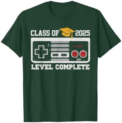 Class of 2025 Level Complete Video Gamer Senior Graduation T-Shirt by Unknown