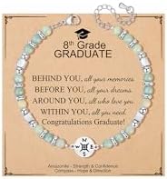 JoycuFF Graduation Gifts for Her Class of 2026 College High School 5th 8th Grade Preschool College Middle School Teen Girls Graduation Gifts The Adventure Begins Compass Bracelets for Women by Joycuff