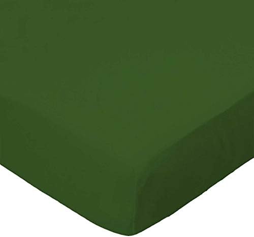 SheetWorld Fitted 100% Cotton Flannel Moses Basket Sheet 13 x 27, Flannel - Hunter Green, Made in USA by SHEETWORLD.COM