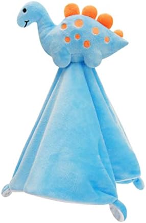 Pro Goleem Dinosaur Security Blanket Soft Loveys for Babies for Boys and Girls Newborn Lovie Infant Blankie Snuggle Toy Stuffed Animal Baby Gifts Blue 14 Inch by ProGoleem