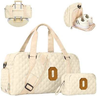 Initial Gym Bag for Women, 21st 30th 40th 50th Birthday Gifts for Women by Elilier