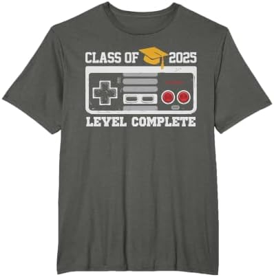 Class of 2025 Level Complete Video Gamer Senior Graduation T-Shirt by Unknown