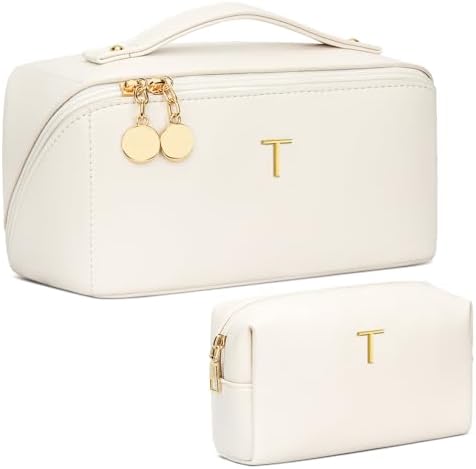 Initial Makeup Bag Personalized Gift for Women Teen Girls by Unknown