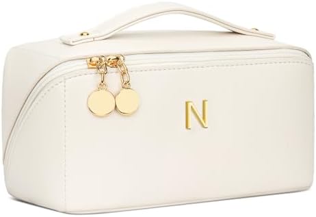 Initial Makeup Bag Personalized Gift for Women Teen Girls by Unknown