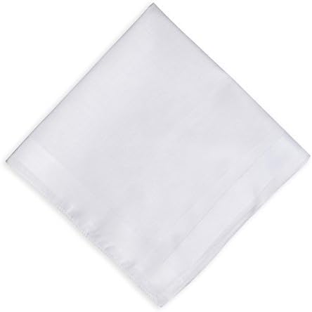 Zenssia Men's Pure Cotton Handkerchiefs with Hem, Bulk Set Hankies