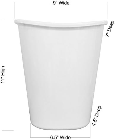Personalized Flipflop Waste Basket - Single Sided (White) - Image 2