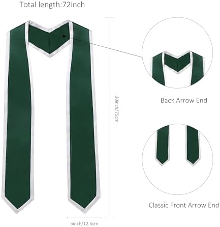 Unisex Adult Graduation Honor Stole Classic End With Trim 72" Long - Image 5