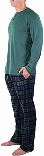 DG Hill Mens Pajama Pants - Pajamas Set Flannel PJ Pants for Men Cotton Top - Image 2