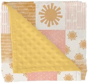 Vintage Sun Baby Blankets for Girl Boy Boho Sunshine Soft Mink Dotted Backing Double Layer Swaddle Receiving Blanket Neutral Summer Sunshine Bed Throws for Newborn Infant Toddler Nursery 30x40 by GrowhappyGrowhealthy
