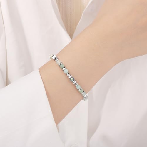 Gifts for Women Moonstone Bracelet, Amazonite Imperial Jasper Bracelets - Image 2