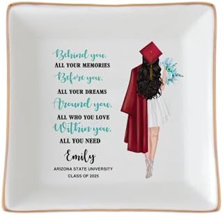 Personalized Jewelry dish graduation gifts for her 2025, A Sweet Ending to a New Beginning, Gifts for Best Friend 03 by Unknown