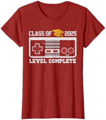 Class of 2025 Level Complete Video Gamer Senior Graduation T-Shirt by Unknown