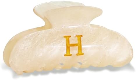 Acrylic Letter Hair Clips for Women - Monogram Hair Claw Alphabet Large Hair Clip, Fashion Glitter Claw Clips Elegant And Durable Hair Accessory, Letter H by Fohufo