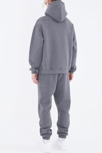HHGKED Men's Sweatsuits 2 Piece Outfits Baggy Travel Vacation Fashion Clothes Casual Hoodie Jogging Track suits Sets - Image 3