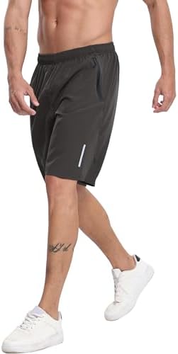 BUYJYA 5 Pack Men's Athletic Gym Shorts Set Workout Basketball Running Elastic Waist with Zipper Pocket Gift - Image 5