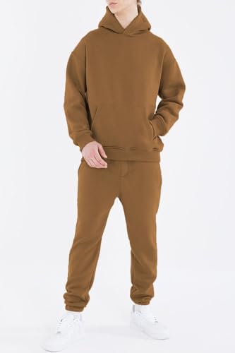 HHGKED Men's Sweatsuits 2 Piece Outfits Baggy Travel Vacation Fashion Clothes Casual Hoodie Jogging Track suits Sets - Image 4